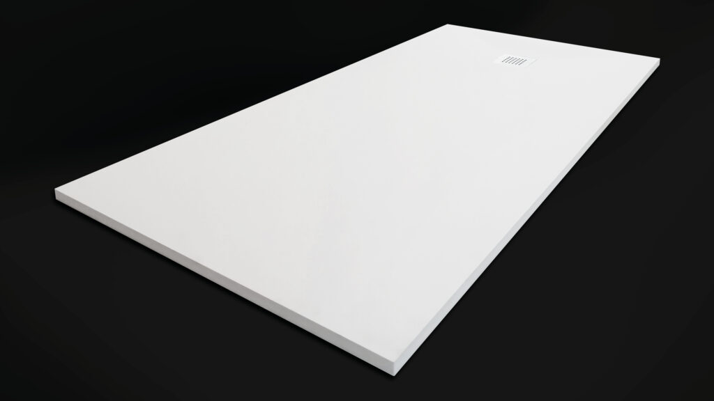 Estoli’s shower plate is the first item designed for and built with Arfinio. The breakthrough technology gives the plate a lower weight and improved slip resistance – improving safety during installation and use and reducing the amount of material needed.