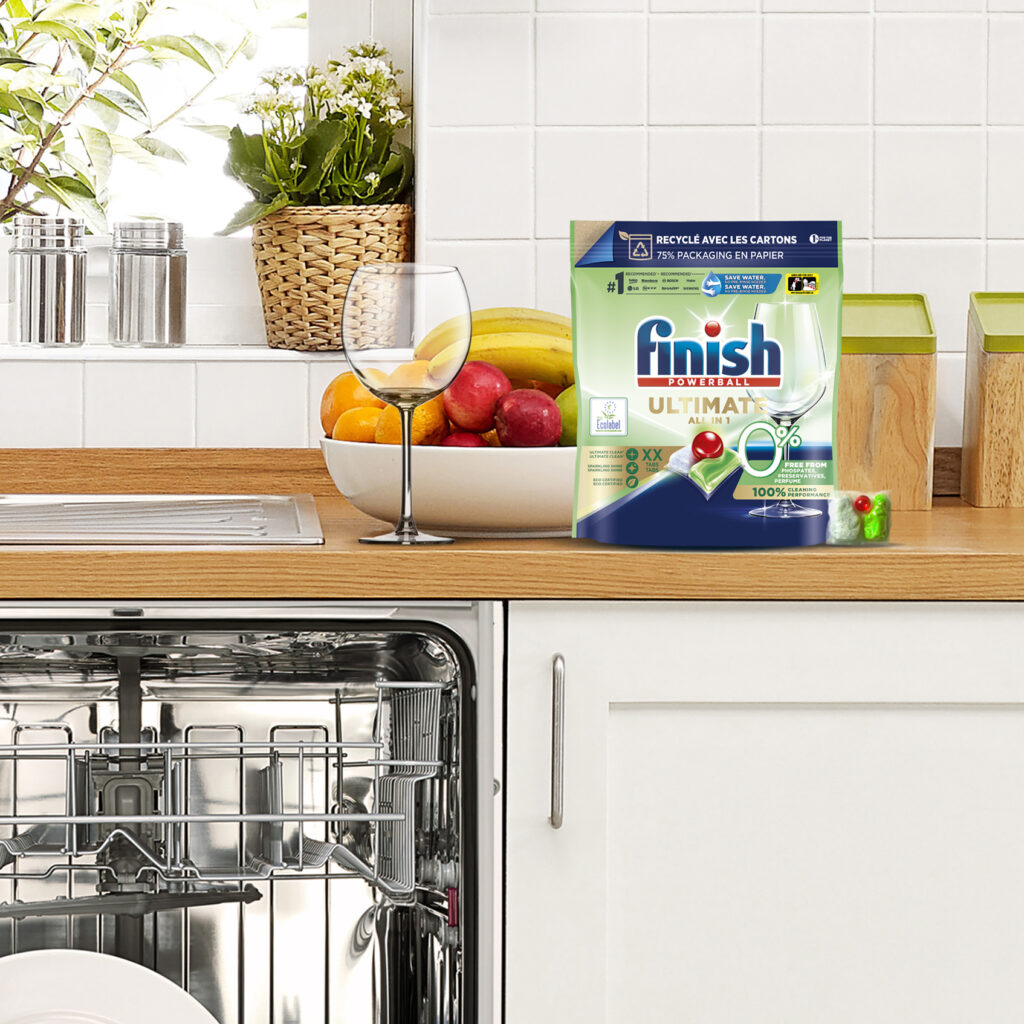 Mondi and Reckitt Launch Paper-Based Packaging for Finish Dishwasher Tabs With 75% Less Plastic.