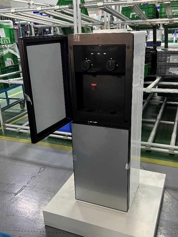 Midea’s pilot water dispenser using the new recycled material provided by INEOS Styrolution