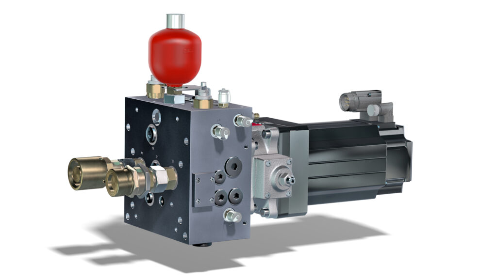 Moog Introduces New Electrohydrostatic Pump System (EPS): Highest Energy Efficiency in the Smallest Space.